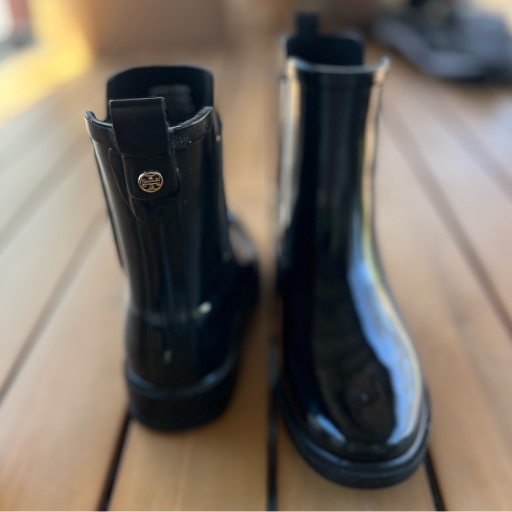 Tory Burch Black Rain Boots